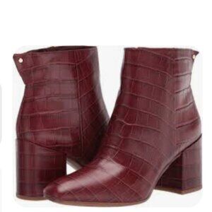 New! Franco Sarto Women's L-Tina Rust Leather Upper Ankle Boots Size 7 Medium